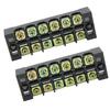 2Pcs Terminal Strip TB Fixed Large Current Dual Row Wire Barrier Block Terminal Strip with