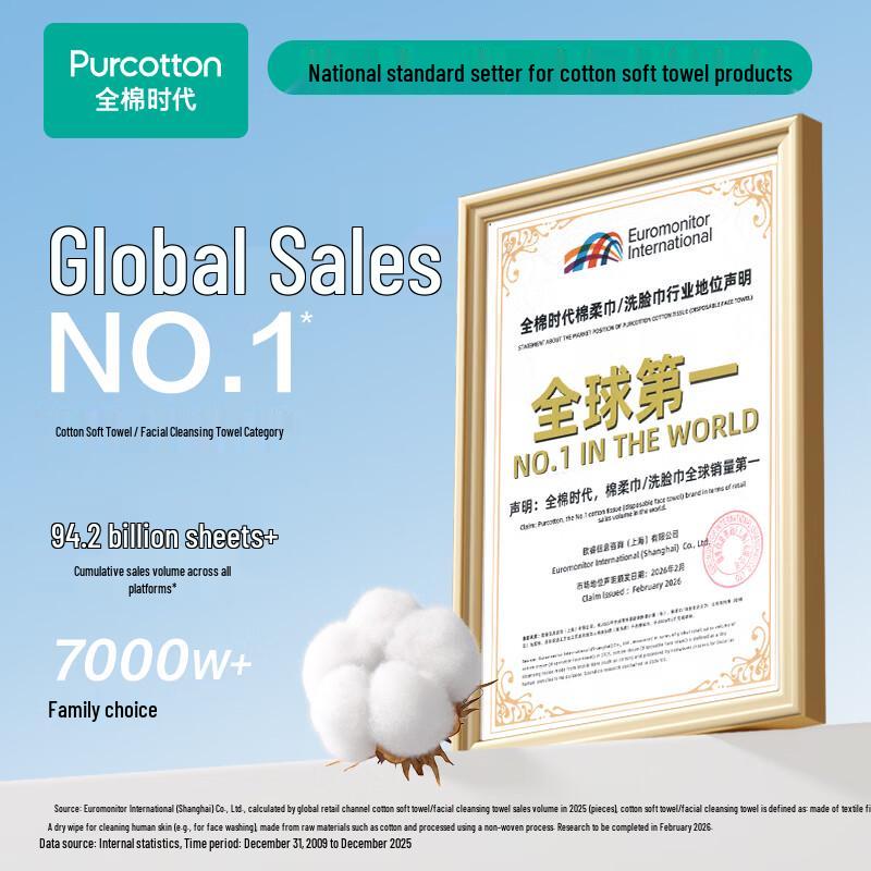 PurCotton Одноразовые полотенца для лица Edition Sun Yingsha