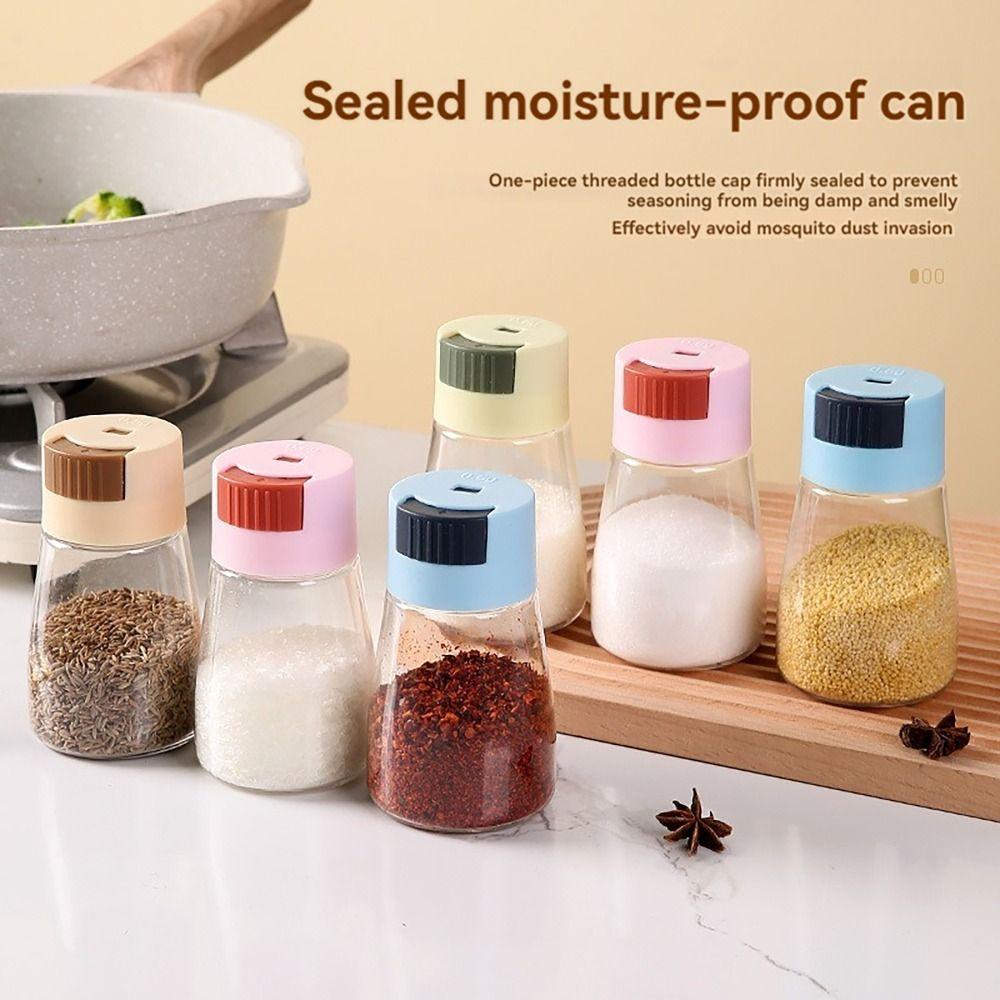 0.5g Quantitative Salt Dispenser Press Type Seasoning Jar Seasoning Container for Home Kitchen