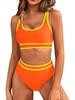 European and American Sexy Solid Color Split Bikini Swimwear for Women