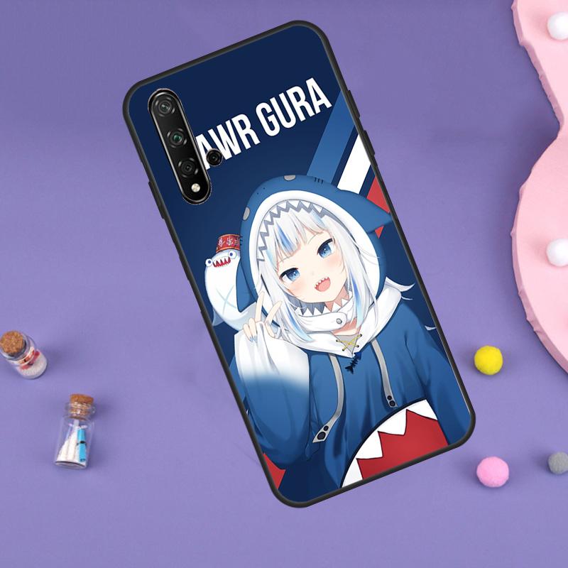 Gawr Gura Hololive Girl Funda For Huawei Nova Y91 Y90 Y70 Y60 Y61 9 10 SE 11i 8i 7i 3i 5T P30 P40 Lite P60 Pro Case