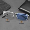 Trendy Men's Business Photochromic Myopia Sunglasses Unisex Fashion Anti-blue Light Near Sight Eyewear Minus Diopter Eyeglasses