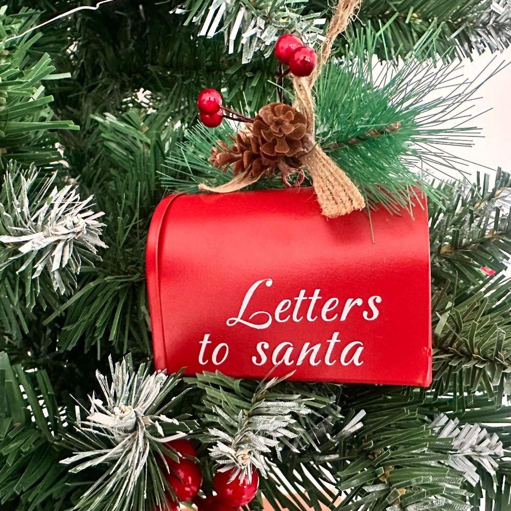 Tree Pendant DIY Letters Hanging Ornaments Christmas Mail Box Christmas Decoration Home Decoration