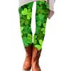 Женская ул.. Патрик Принт Эластичные Мягкие Леггинсы Повседневная Домашняя Одежда для Сна
