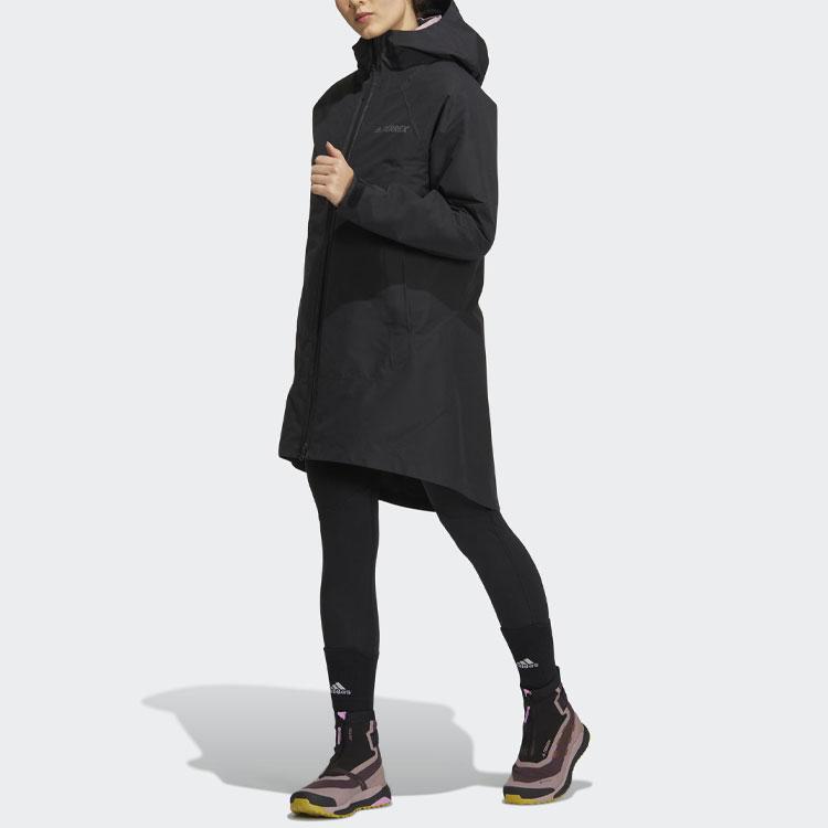 adidas Однотонная куртка со съемным капюшоном «три в одном», женские куртки, черный цвет HN2000