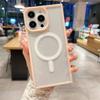 Магнитный чехол для телефона с беспроводной зарядкой Iphone 14 13 12 11 Pro Max 14pro 14 Plus 11 противоударный акриловый прозрачный бампер силиконовый чехол