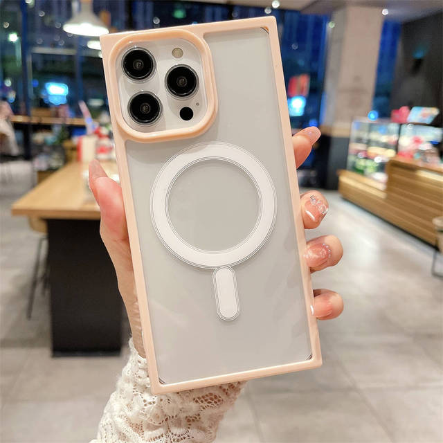 Магнитный чехол для телефона с беспроводной зарядкой Iphone 14 13 12 11 Pro Max 14pro 14 Plus 11 противоударный акриловый прозрачный бампер силиконовый чехол
