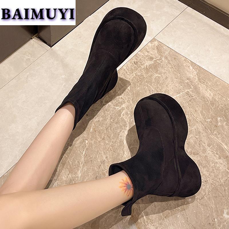 Леопардовые балетки на платформе женские ботильоны брендовая обувь 2025 тренд зима новые замшевые зимние ботинки челси мода повседневные женские ботинки