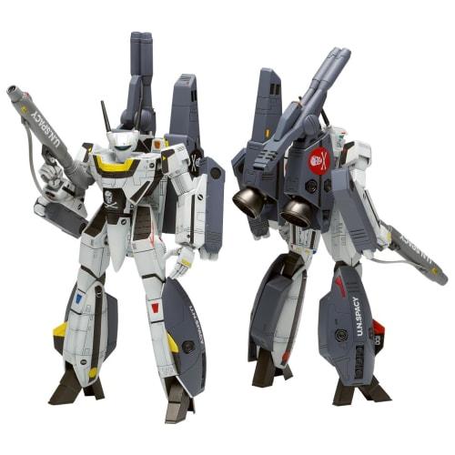 Wave Super Dimension Fortress Macross VF-1S Strike Valkyrie Battroid Ichijo Hikaru/Roy Focker Custom, 1/100 Scale, Approximately 16cm Tall, Plastic Mo