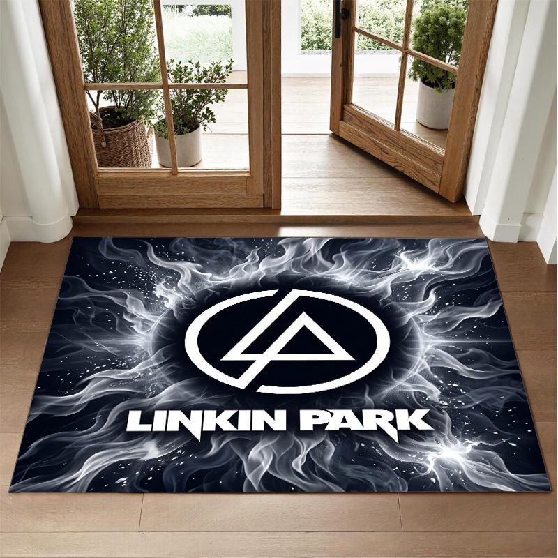 Linkin Park Design Crystal Velvet Rug Soft Decorative Mat for Bedroom Entrance