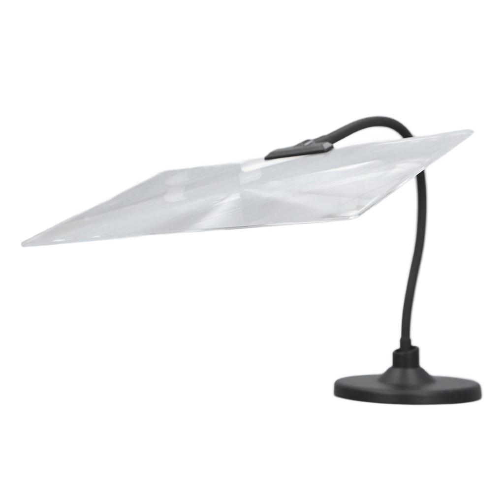 4-кратная лупа с подставкой, гибкая гусиная шея, утяжеленное основание, большая лупа для страниц для слабовидящих пожилых людей для чтения