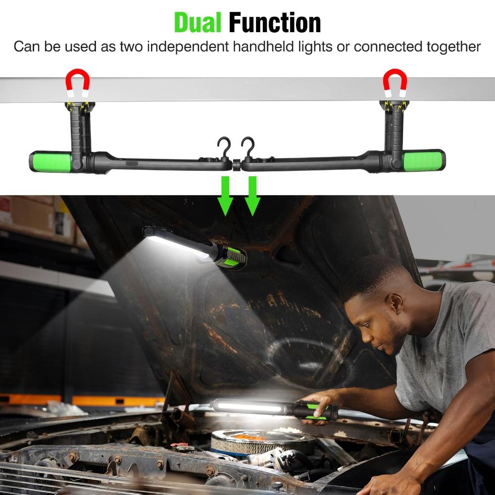 Rechargeable Mechanic Work Light LED Flashlight Underhood Work Light  For Car Repairing/Emergency