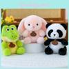 Yellow Duck Cat Elephant Crocodile Plush Animal Figures With Soft Pp Cotton Filling For Children Gift And Collection