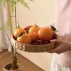 Плетеная корзина из ротанга ручной работы, круглая коробка для хранения, поднос из водного гиацинта - для фруктов, чая, закусок, хлеба, косметики, ювелирных изделий