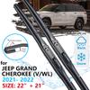 Автомобильные передние щетки стеклоочистителя для Jeep Grand Cherokee 5th WL 2022 2023, аксессуары для очистки лобового стекла, окна