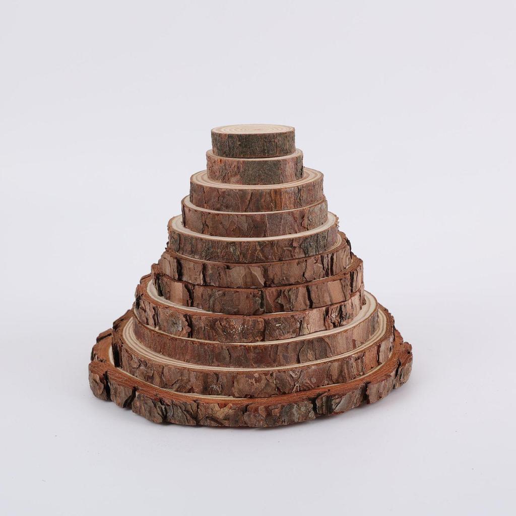 Лазерная гравировка ломтиков сосновой древесины для поделок в детском саду и украшения стен