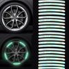 20 шт./40 шт. флуоресцентные наклейки на колеса, экологически чистые самоклеящиеся, без повреждений, без остатков, не выцветающие, декор, ПВХ, автомобильные шины