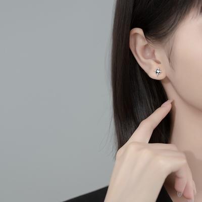 Серьги Polaris для мужчин и женщин, усыпанные звездами, бриллиантовые кресты, простые, холодные, модные, нишевые, высококачественные серьги