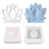 Hollow Flame Candlesticks Resins Moulds Lotus Candle Holder Silicone Molds DIY Heart Castings Moulds Home Decorations