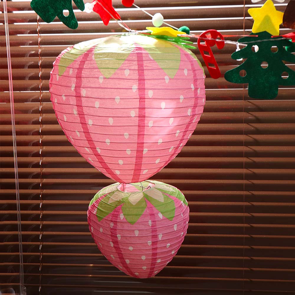 Special-shaped Strawberry Lantern Handheld Hanging Lantern Ball Paper Lantern Party Decoration