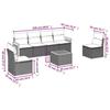 VidaXL Salon de Jardin avec Coussins 7 pcs, Canapés de Patio, Ensemble de Meubles, Mobilier de Terrasse Extérieur, Gris 3259953