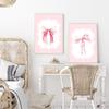 Modern Minimalist Coquette Bow Wall Art Poster Trendy Fashion Aesthetic Girl Poster Dorm Room Bedroom Living Room Home Decor