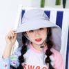 Fashion Kids Sun Hat UV Protection Broad Brim Bucket Hat Casual Summer Cap with Whistle  Summer