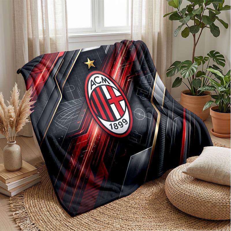 AC Milan Theme blanket Soft Flannel Blanket Plush Throw Blanket Cozy Sofa Bed Blanket for Home Decor