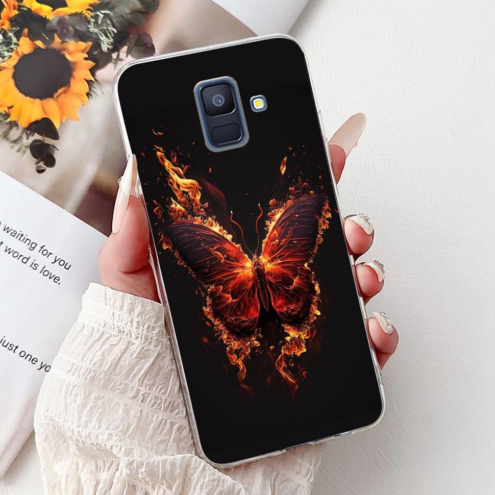 Чехол для Samsung Galaxy A6 2018 Роскошный Расписной Чехол Мягкий Силиконовый Чехол для Телефона Для Samsung A 6 A6 GalaxyA6 2018 Задняя Крышка Coque