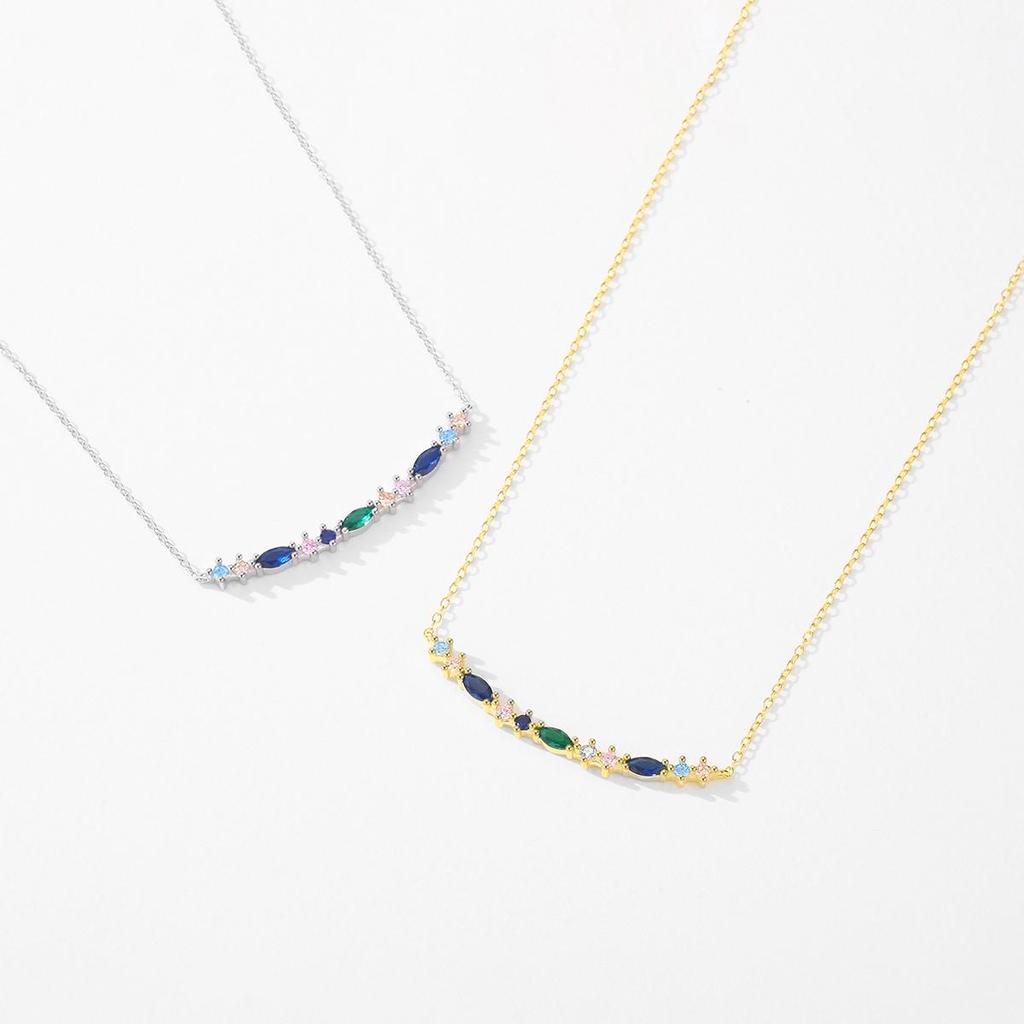 MODIAN Изысканное элегантное длинное ожерелье из стерлингового серебра 925 пробы, винтажная цепочка на шею для женщин, подарок на день рождения, ювелирные изделия