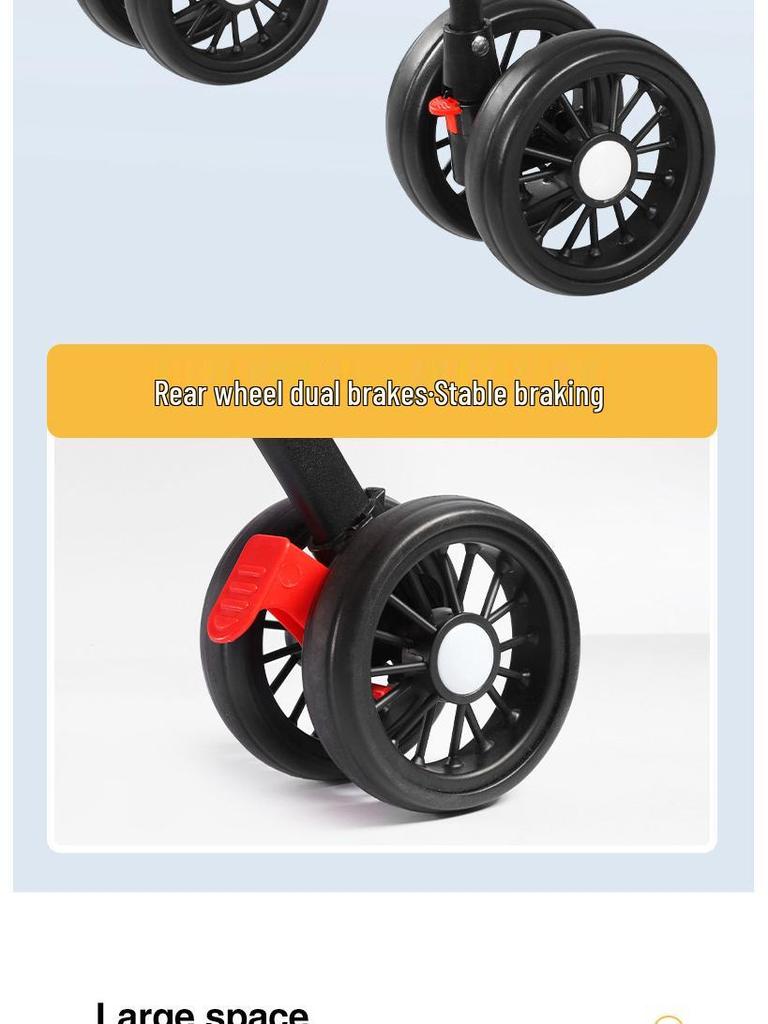 Высококлассная складная коляска для питомцев для корги, кошек и маленьких собак - Легкая, многофункциональная, с ручным управлением.