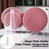2/5/10Pcs Clear Plastic Plate Holders Triangular Structure Stable Support Foldable Display Stands for Weddings Home Decor Birthdays