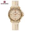NAVIFORCE Original Women's Calendar Watch Lightweight Fashion Quartz Watch 50m Waterproof Luminous Pointer Women's Casual Watch NF7125