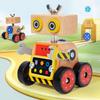DIY Busy Car Robot Children Tighten Screws And Insert Building Blocks To Assemble Educational Wooden Toys