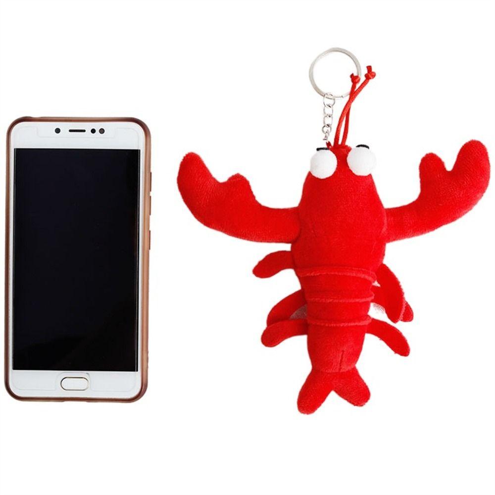 Pendant Prop Crayfish Stuffed Animal Keyring Bag Pendant Stuffed Keychain Plush Toy Keychains