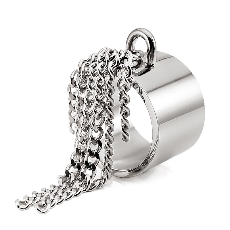 Cute Cuban Chain Strip Charm Rings for Women Anillos Friendship Jewelry Personality Custom Punk Knuckle Midi Rings Wedding Party