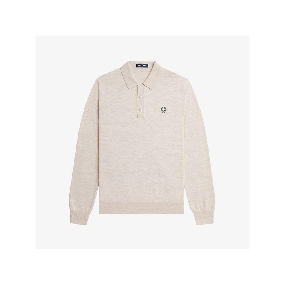Fred Perry [genuine] Fred Perry [sharp] Long Sleeve Classic Knit Shirt  X23  Afpm2434535 X23 qzgAfpm2434535 X23