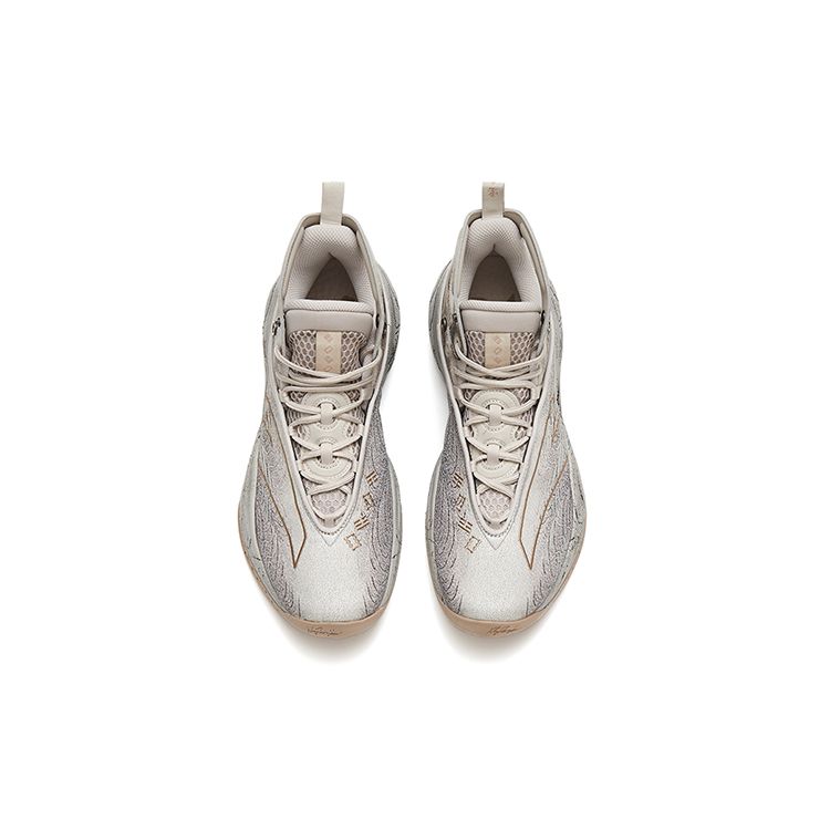 Anta Баскетбольные кроссовки KT8 Twelve Water Graph с амортизацией, нескользящие, износостойкие, высокие, мужские, серо-коричневые 112311101-7