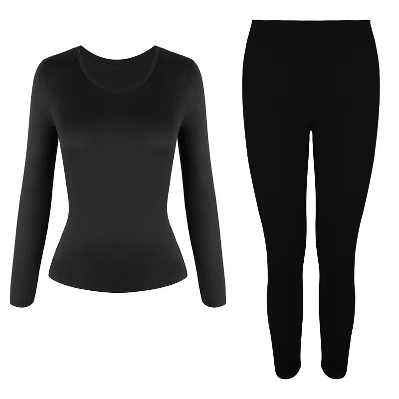 2 Pieces Long John Top And Pant Thermal Underwear Suits Women Autumn Winter Under Layer Clothes Seamless Warm Sets