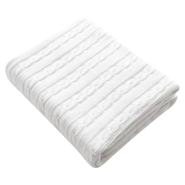 Декоративное одеяло для дивана Легкое уютное мягкое хлопковое вязаное одеяло для дивана на все времена года