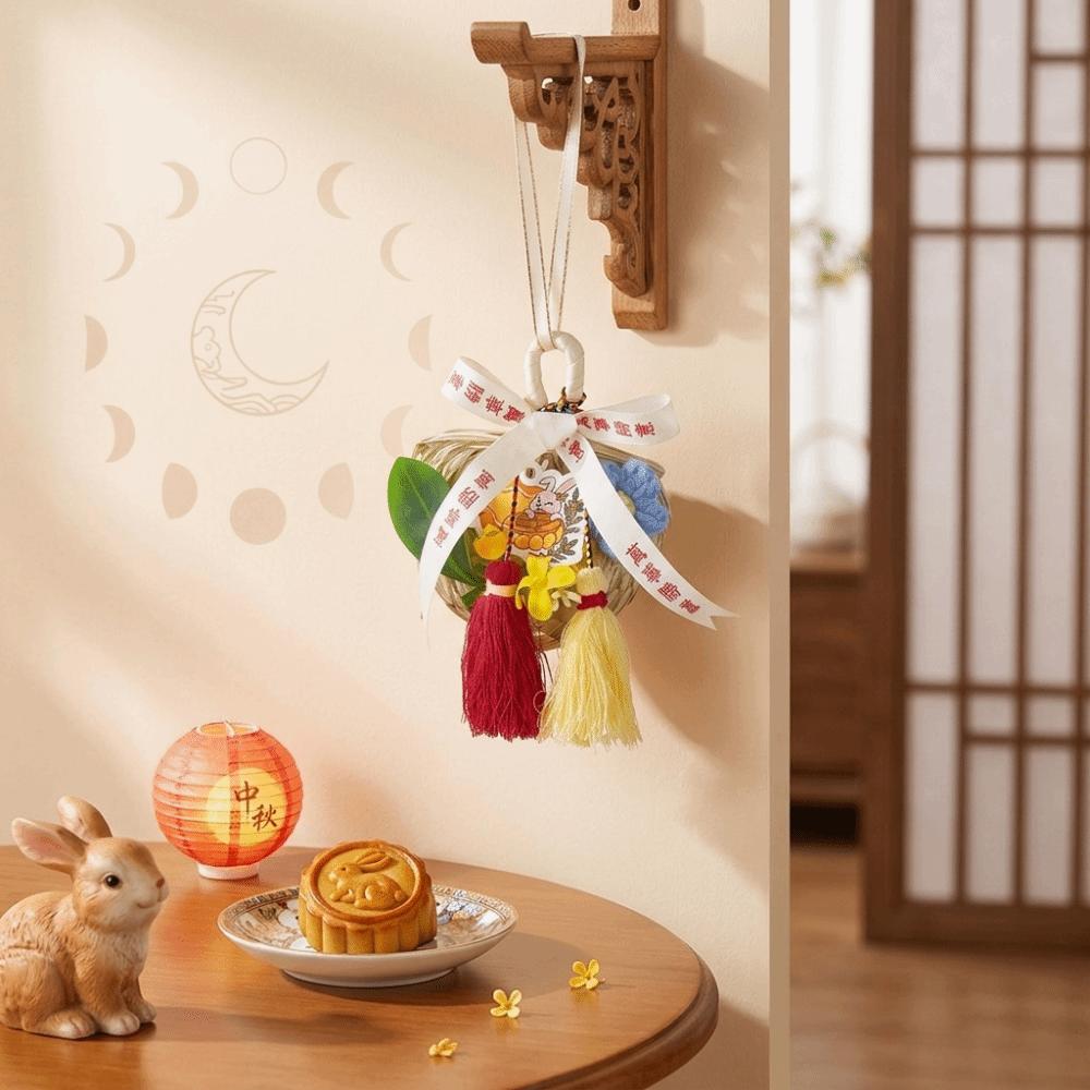 Material Kit Flower Tassel Hanging Handmade Moon Festival Pendants  Holiday Gift