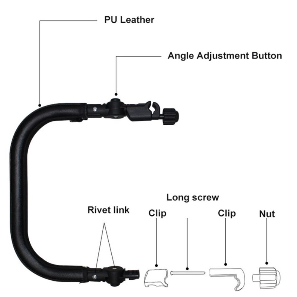 Multipurpose U-shaped Universal Handrail Baby Stroller Accessory Handlebar Bumper Bar Pram Armrest