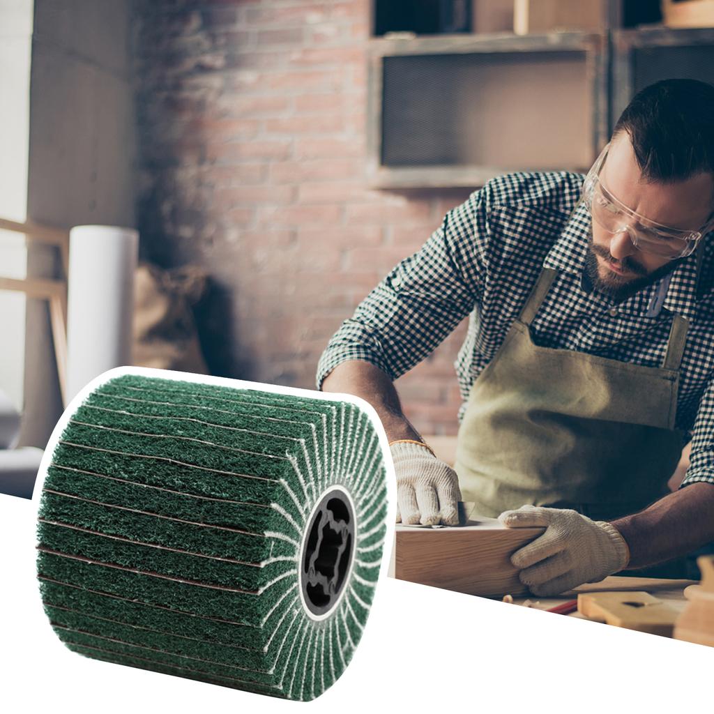 Non-woven Wire Drawing Polishing Burnishing Wheel Stainless Steel Core Wire Polishing Wheel Flap