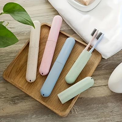 Дорожный держатель для зубной щетки, Пластиковый чехол для зубной щетки в повседневном стиле с вентиляционными отверстиями, Устойчивый к пятнам, Идеально подходит для путешествий и домашнего использования