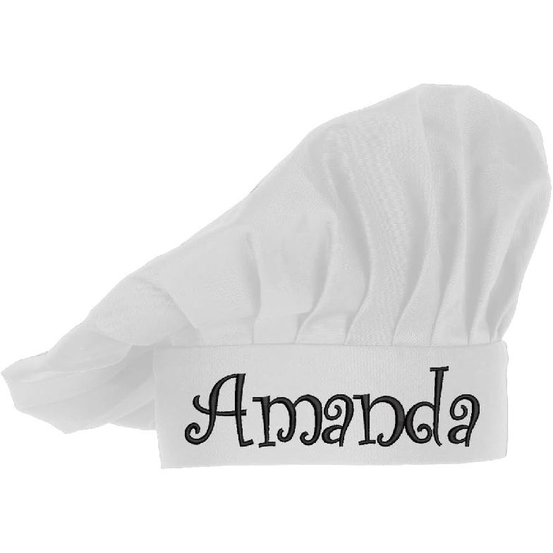 Personalized Embroidered Chef Hat with Text or Name, Ideal for Home Cooks, Professional Chef