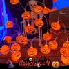 Halloween Pumpkin String Lights 3D Pumpkin Lantern Battery Powered LED Fairy Lights for Party Holiday Horror Atmosphere Decor