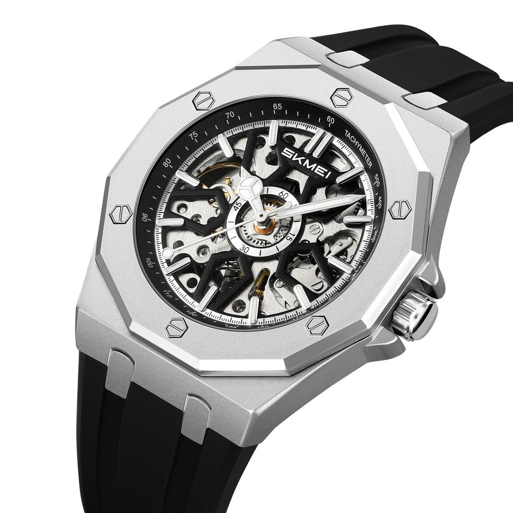 Mechanical Sport Design Bezel Fashion Watch Mens Watches New Montre Homme Clock Men Automatic Skeleton