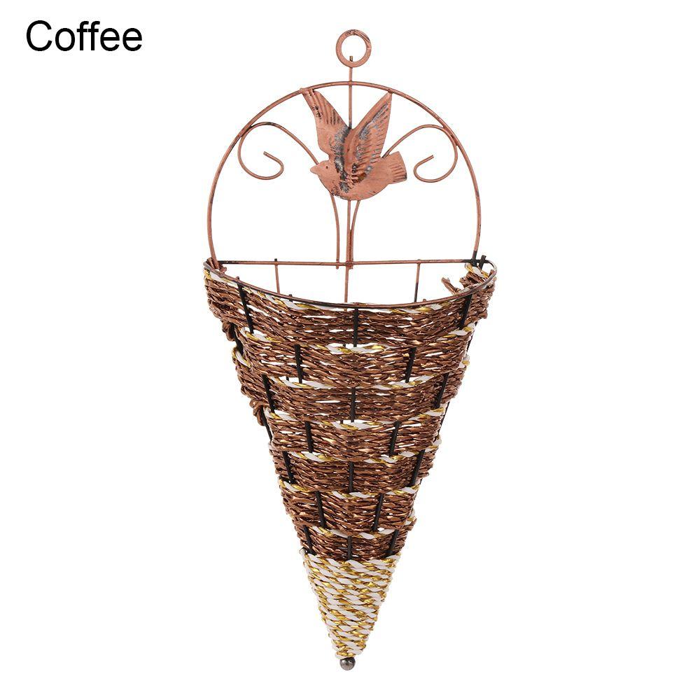 & Живой суккулент Контейнер для хранения Растение Садовое украшение Подвесная корзина Ротанговая корзина для цветов