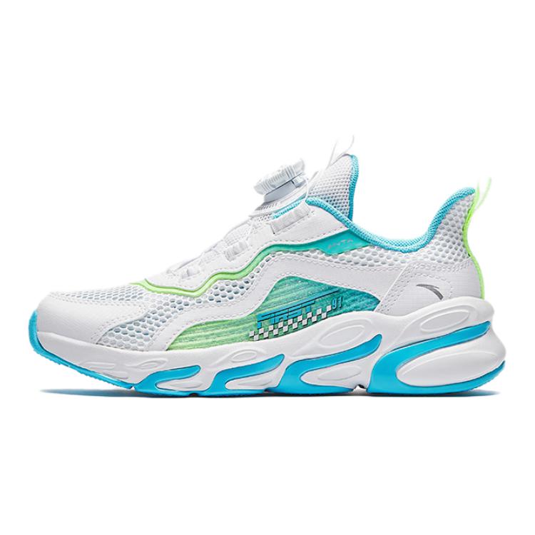 Anta Kids Comfortable Versatile Non-Slip Durable Low-Top Running Shoes Kids Sneakers White Blue A12435573-3