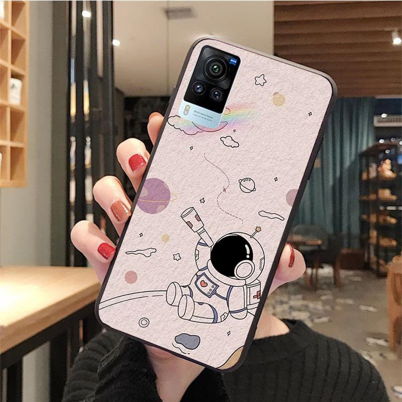 Милый чехол для телефона с изображением астронавта для VIVO V21E V21 V23 V23E V2109 Y53S Y33S Y55 Y76 Y31 Y21 Y72 Y01 Y21S Y11S